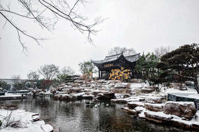 魯商萬(wàn)科城雪景圖