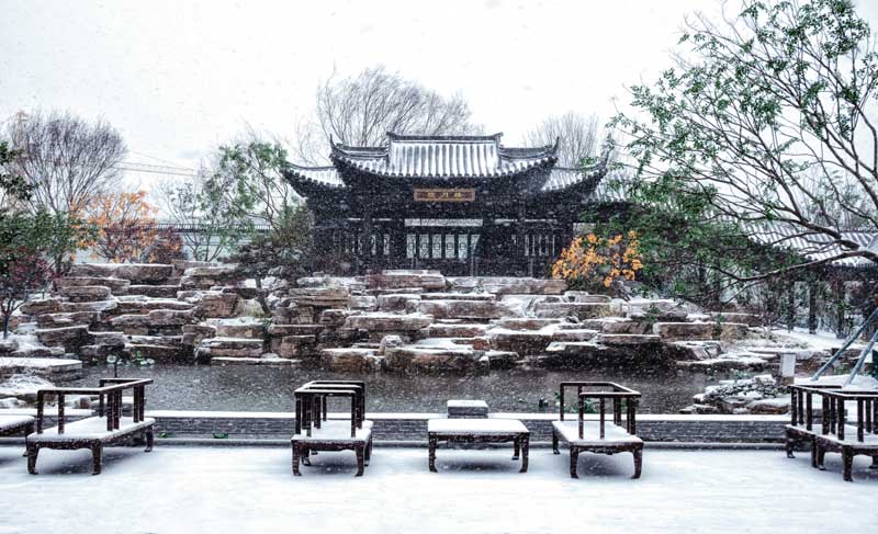 魯商萬(wàn)科城雪景圖