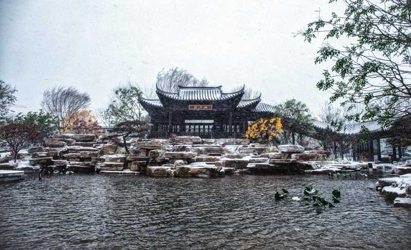 魯商萬(wàn)科城雪景圖