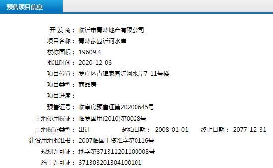 12月上旬臨沂共14項目獲預(yù)售證，共批準(zhǔn)47棟樓