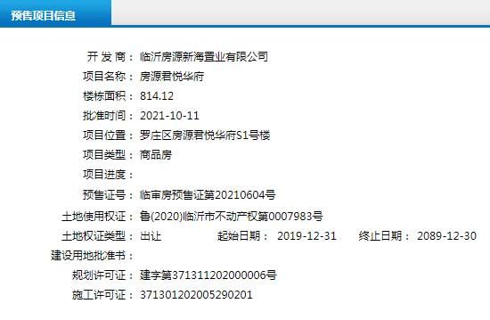 10月中旬臨沂共8個項目獲預售證 共批準10棟樓