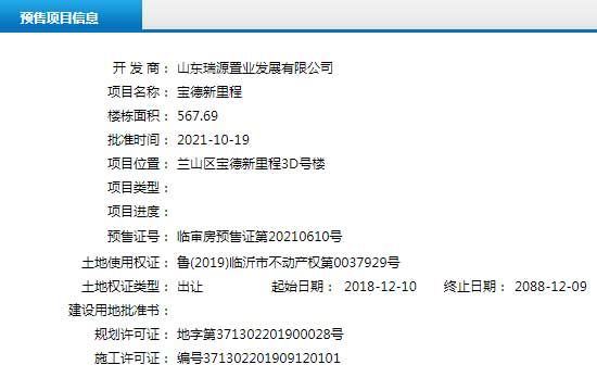 10月中旬臨沂共8個項目獲預售證 共批準10棟樓